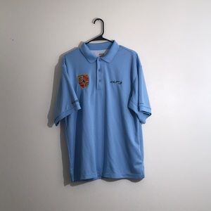 Columbia PFG Powder Blue Porsche GT3 Polo Shirt M